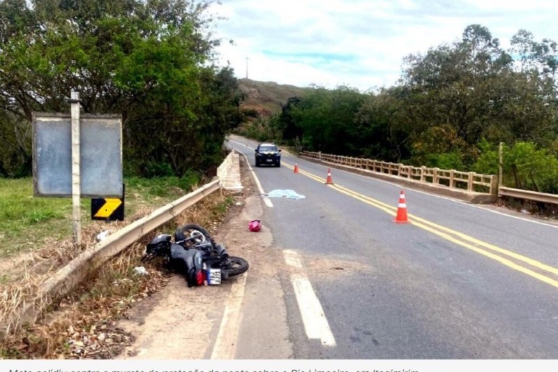 Motociclista perde controle de moto e bate contra ponte na BR-101 ...