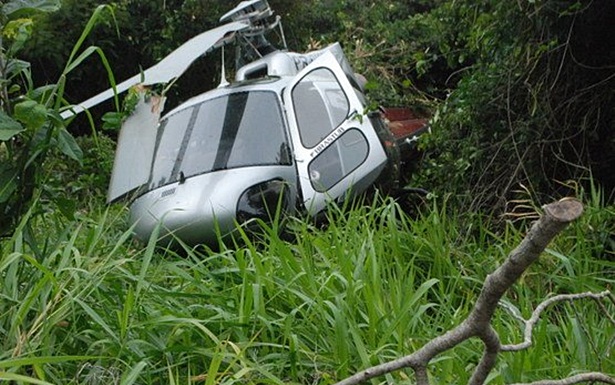Uma forte rajada de vento fez com que o piloto perdesse o controle da aeronave
