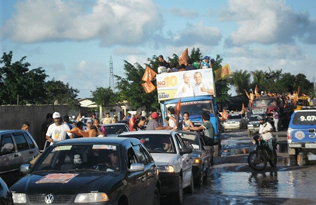 A carreata tomou conta de diversas ruas