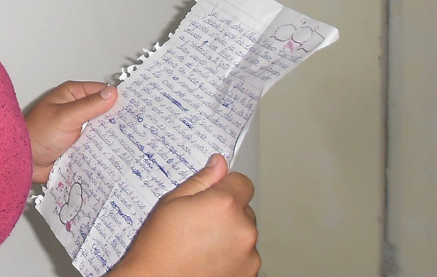 A filha da v&iacute;tima escreveu a nota de pr&oacute;prio punho