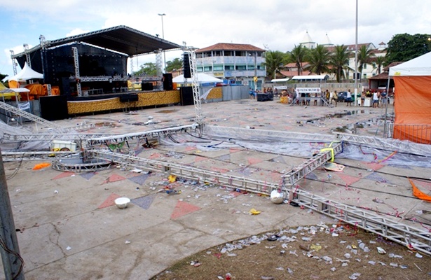 Local do evento, onde o camarote desabou