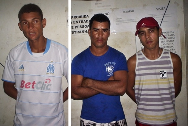 Da esquerda para a direita: Jos&eacute; Carlos, Elionaldo e Cleiton, o 'Foca'.