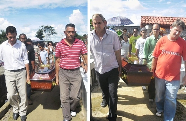 Momento da chegada no cemit&eacute;rio