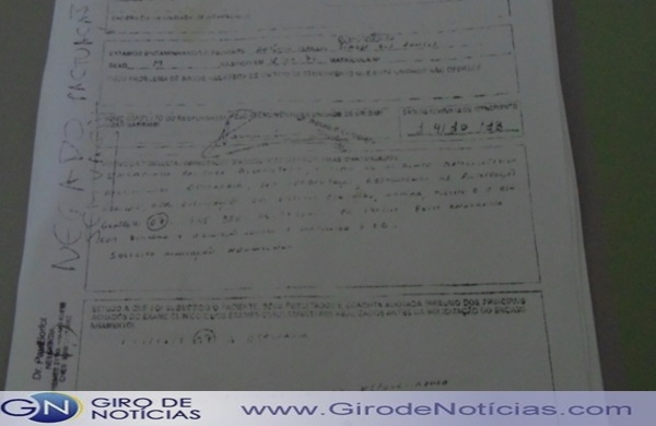Fax enviado para a cidade de Teixeira de Freitas.(Negado).