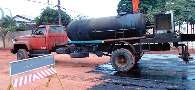Prefeitura reinicia obras de pavimenta��o asf�ltica no centro da cidade . Foto: Igor Almeida / Giro de not�cias